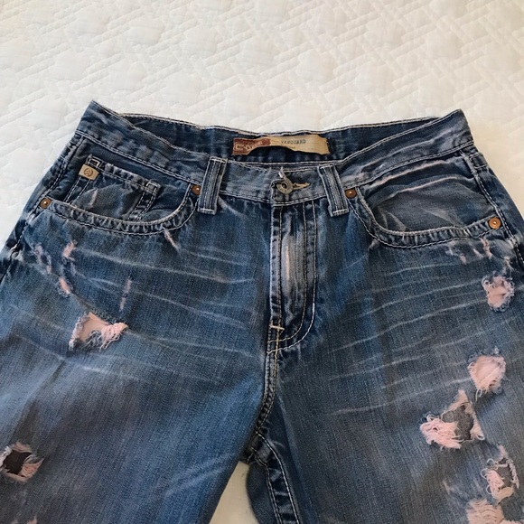 Big Star Purposely Distressed Vanguard Relaxed Jeans Size 34L - Picture 4 of 13